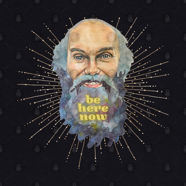 Ram Dass Be Here Now by karenpaytonart